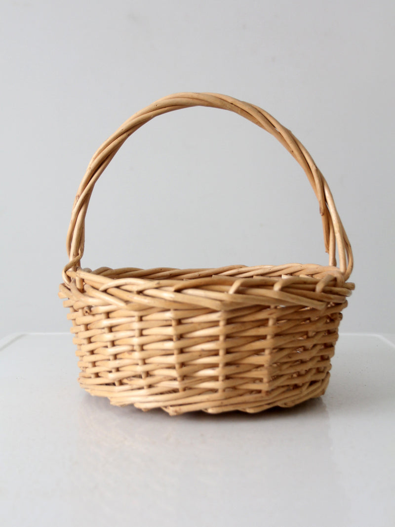 vintage woven harvest basket