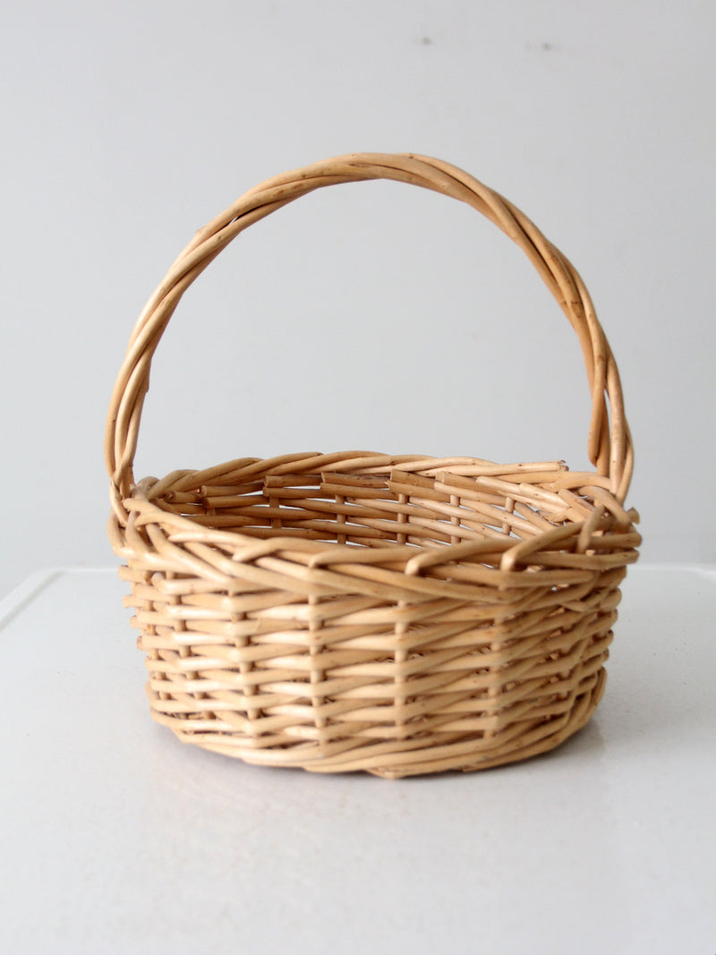 vintage woven harvest basket