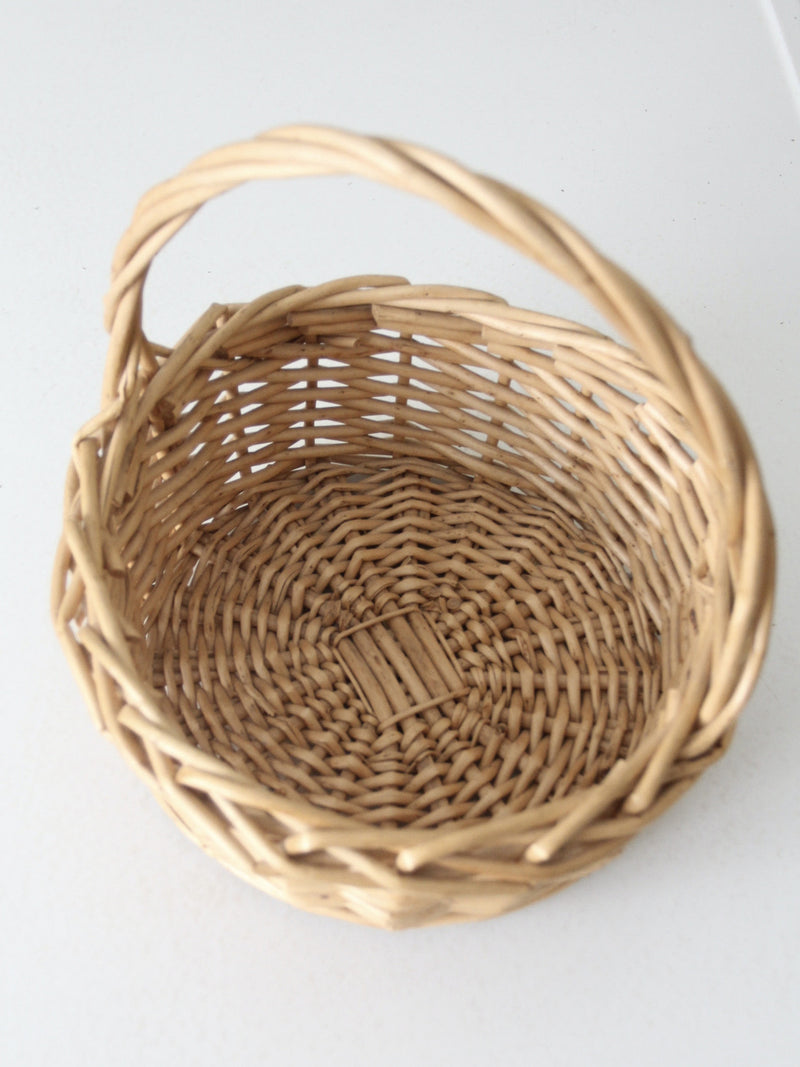 vintage woven harvest basket