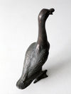 vintage patinated copper goose sculpture