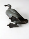 vintage patinated copper goose sculpture