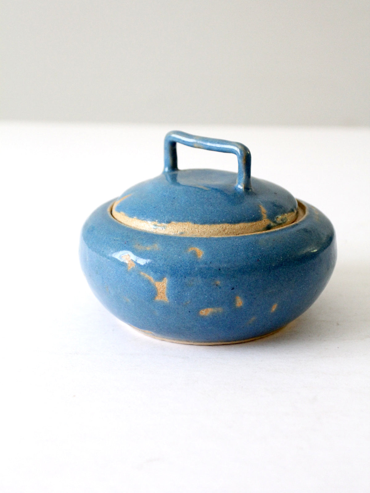 vintage studio pottery bowl with lid