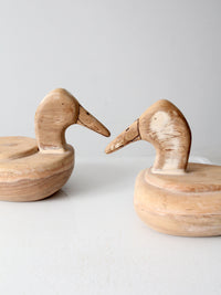 vintage folk art duck decoys pair