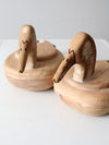 vintage folk art duck decoys pair