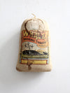 antique Whale smoking tobacco cloth pouch