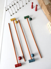 1930s J Pressman parlor croquet set