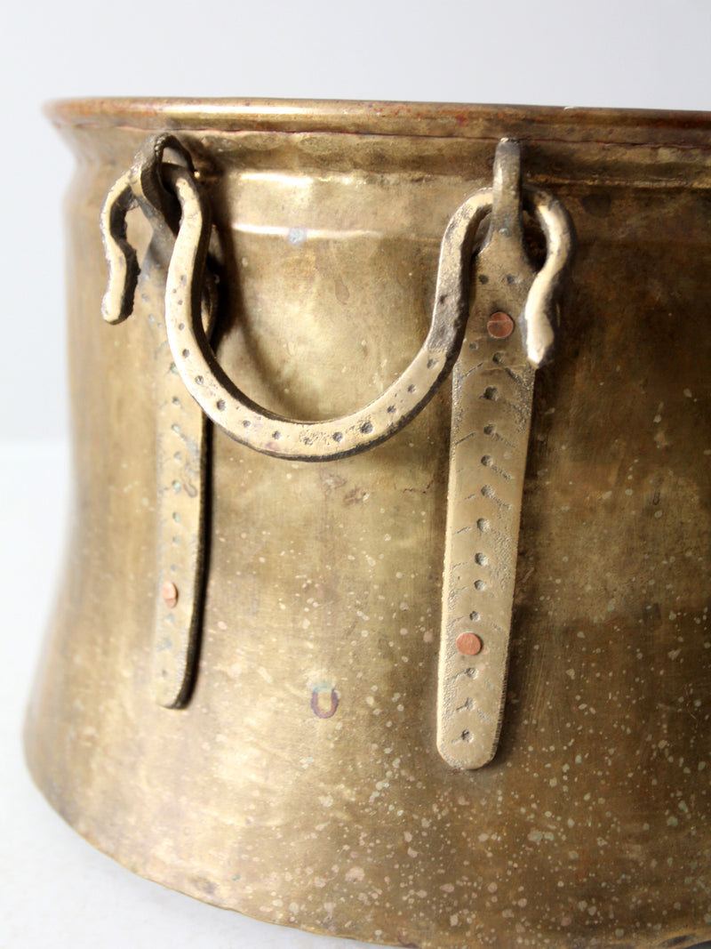 antique brass cauldron