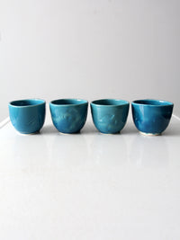 vintage handmade coastal mugs set