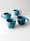 vintage handmade coastal mugs set