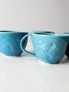 vintage handmade coastal mugs set