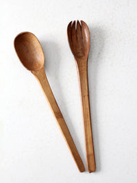 vintage Mexican hand-carved serving spoons