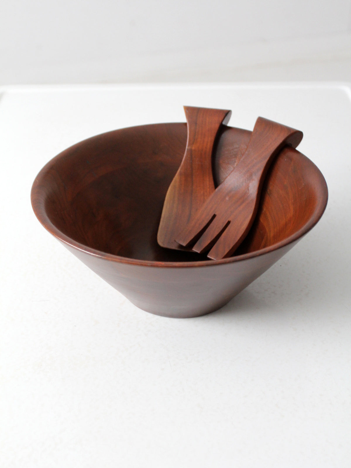 mid century Ozark Walnutware serving bowl