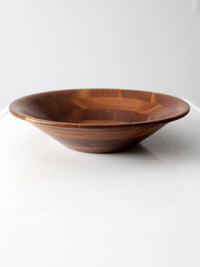 mid century wood bowl serving set