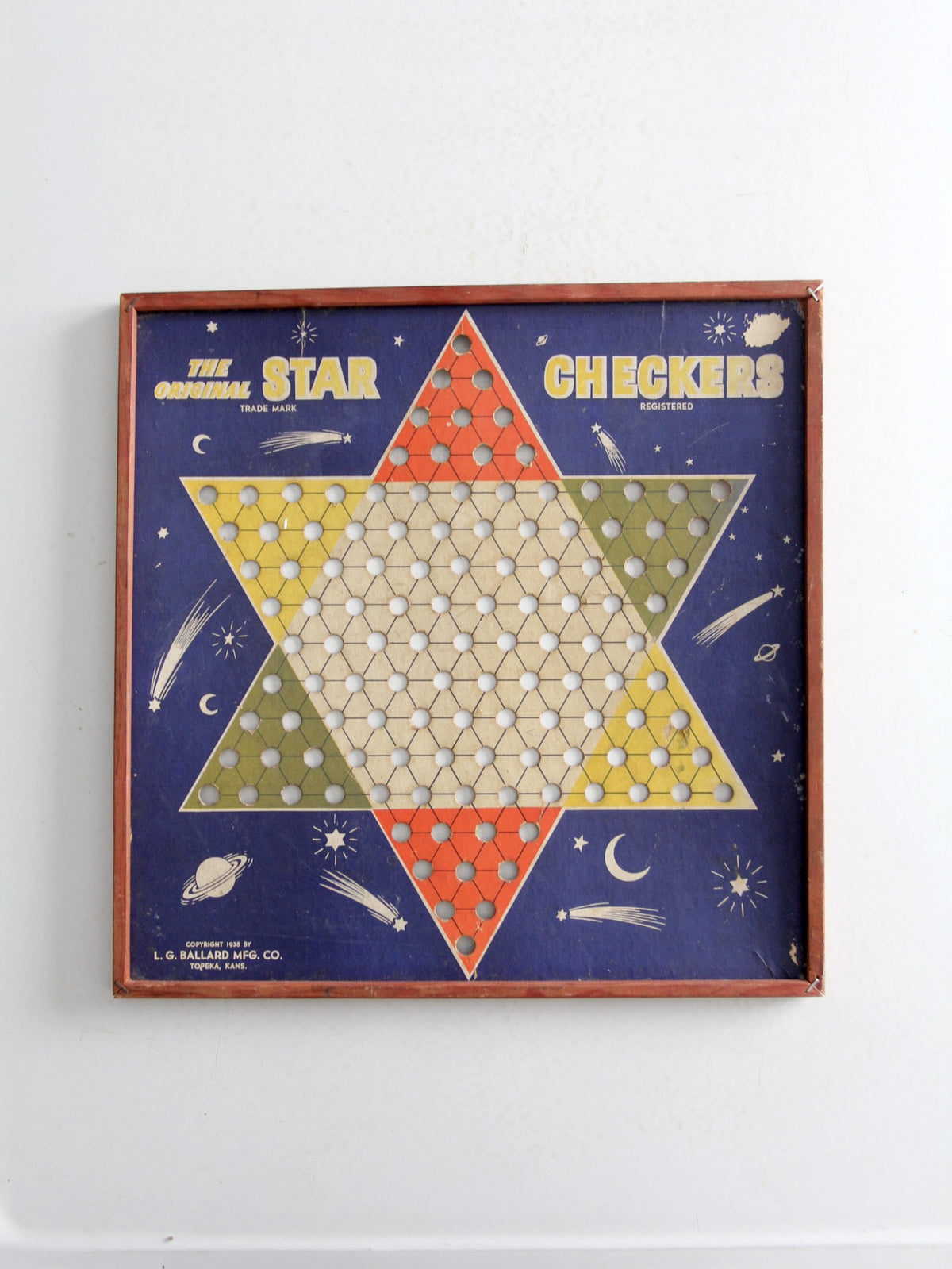 vintage 1938 The Original Star Checkers game board