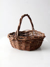 vintage wicker handle basket