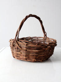 vintage wicker handle basket