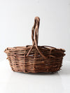 vintage wicker handle basket