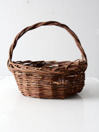 vintage wicker handle basket