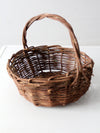 vintage wicker handle basket