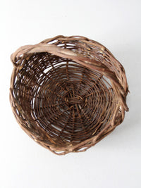 vintage wicker handle basket