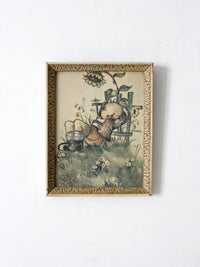 vintage 1960s Bonnie Hummel framed print