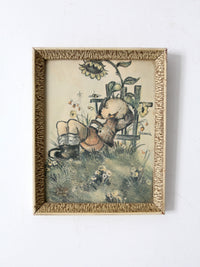 vintage 1960s Bonnie Hummel framed print