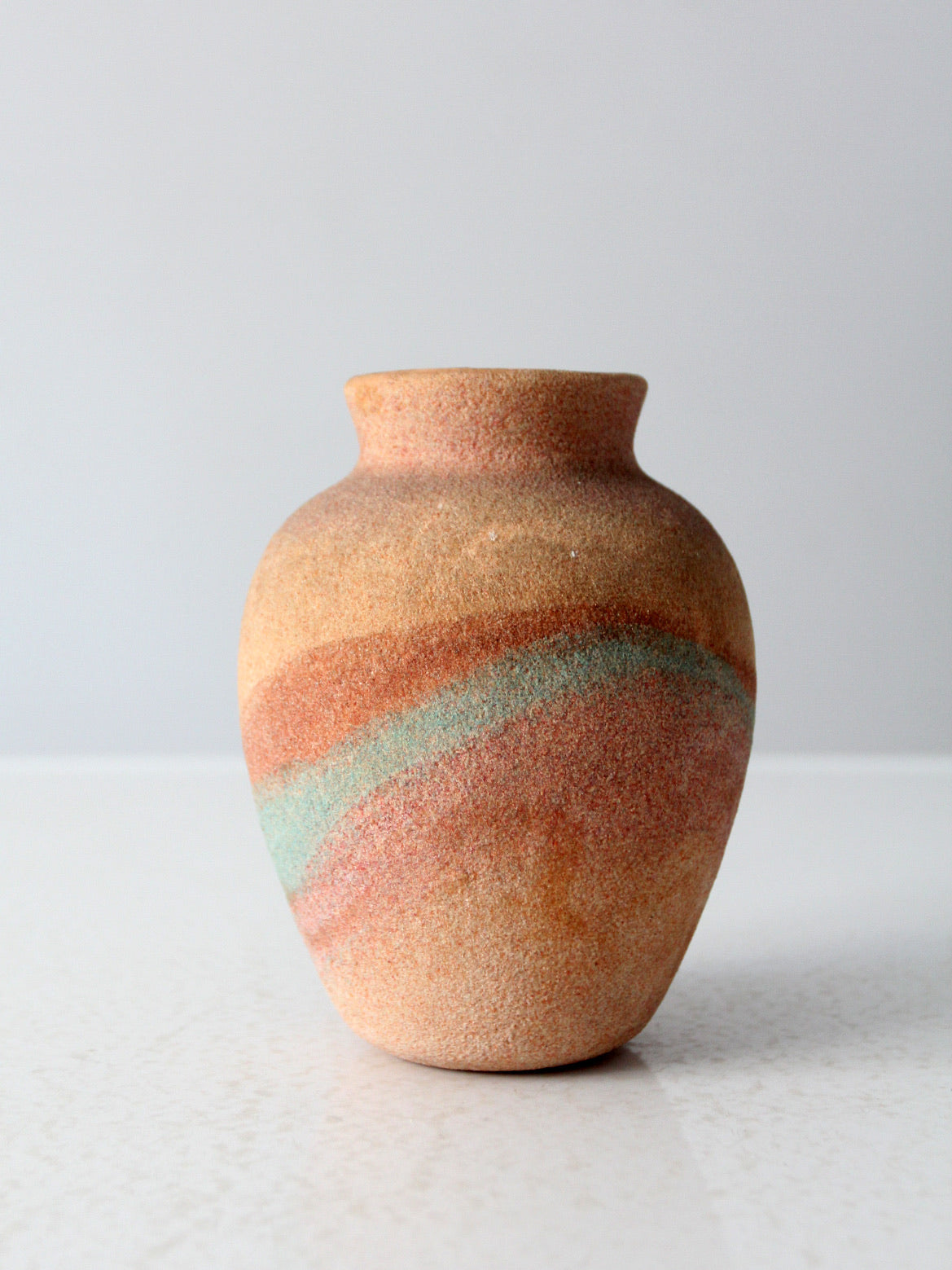 Crude Southwest Style Vase top Hand Made 7