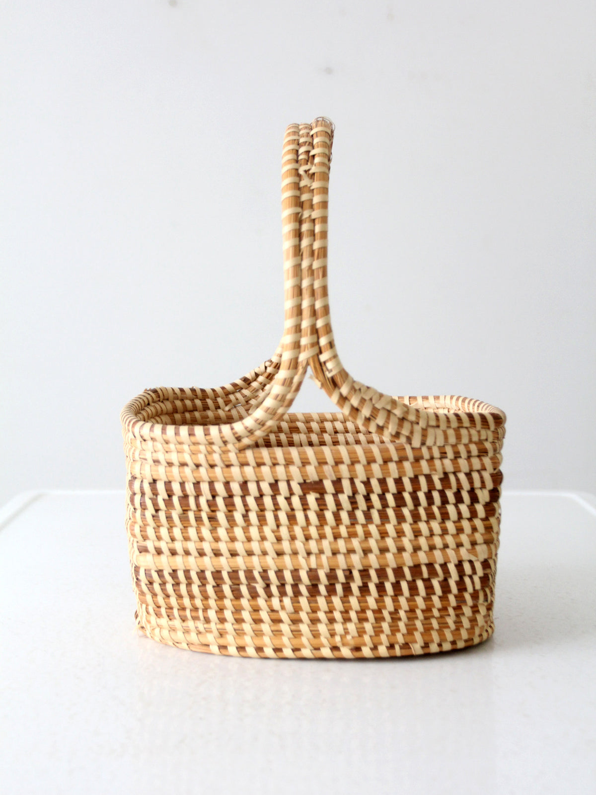 vintage sweetgrass handle basket