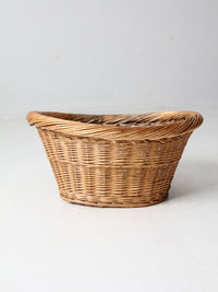 vintage wicker laundry basket