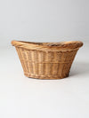 vintage wicker laundry basket