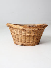 vintage wicker laundry basket