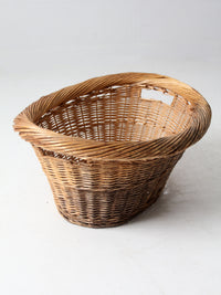 vintage wicker laundry basket