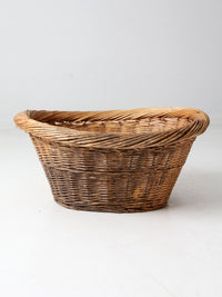 vintage wicker laundry basket