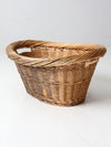 vintage wicker laundry basket