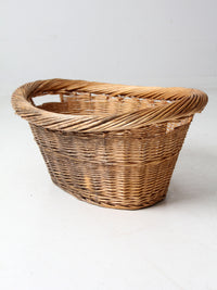 vintage wicker laundry basket