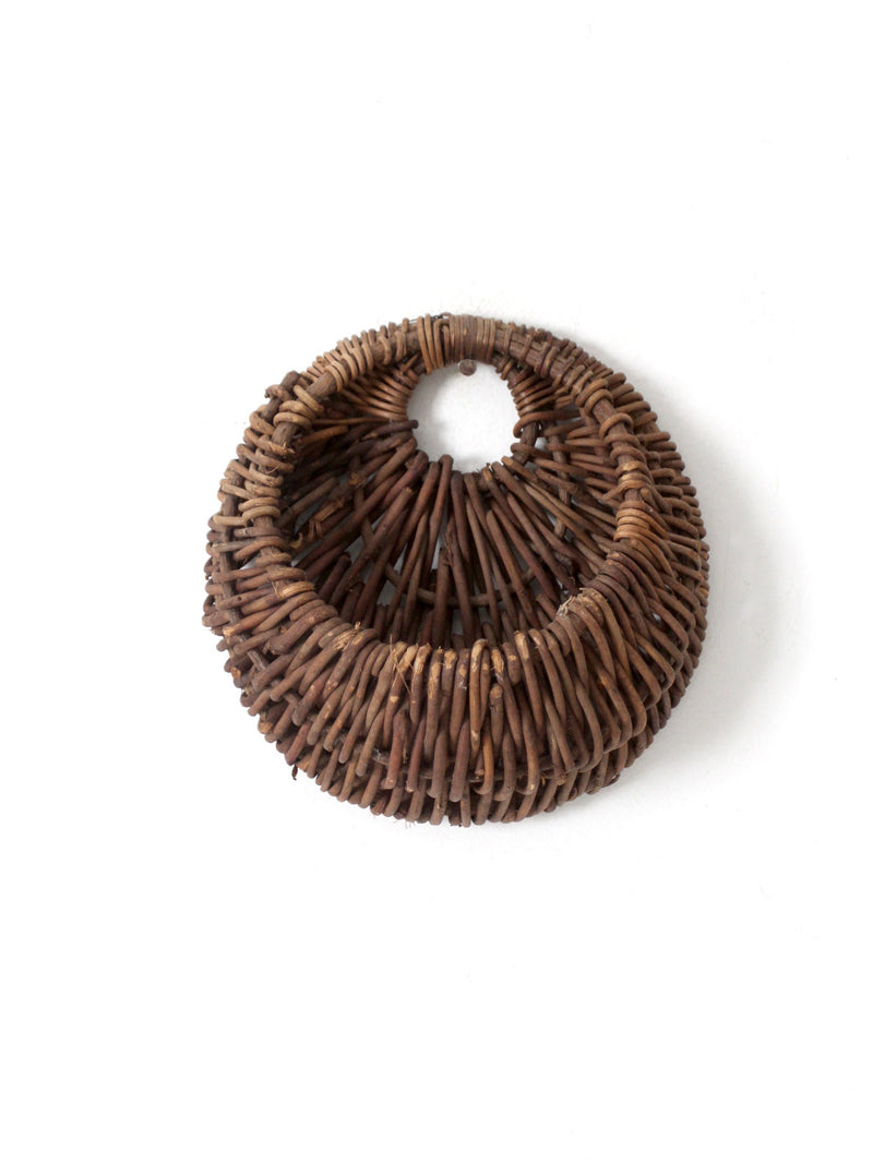 vintage wicker wall basket