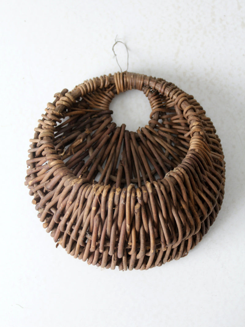 vintage wicker wall basket