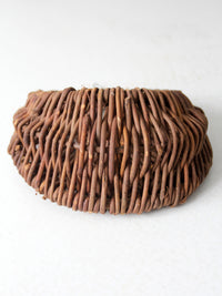 vintage wicker wall basket