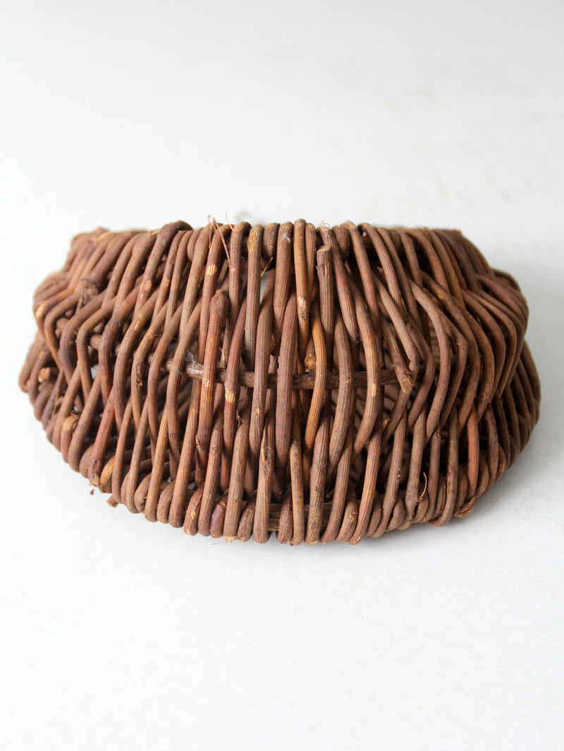 vintage wicker wall basket