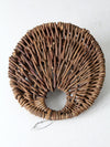 vintage wicker wall basket