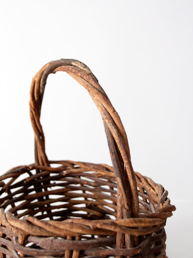 vintage rustic twig basket