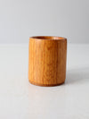 vintage handmade wooden mug