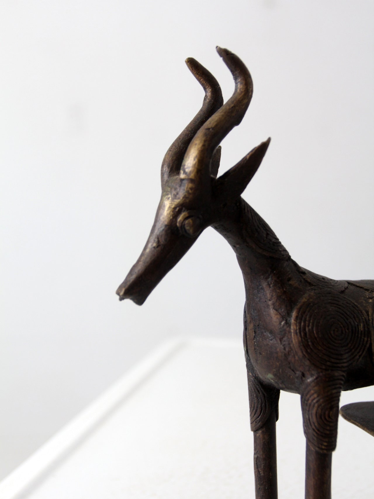 African Art Bronze Antelope Ram Sculptures Lost Wax Sculpting Tribal 8 selling