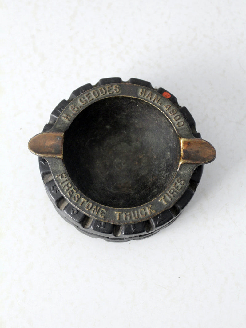 antique Firestone tires advertising ashtray