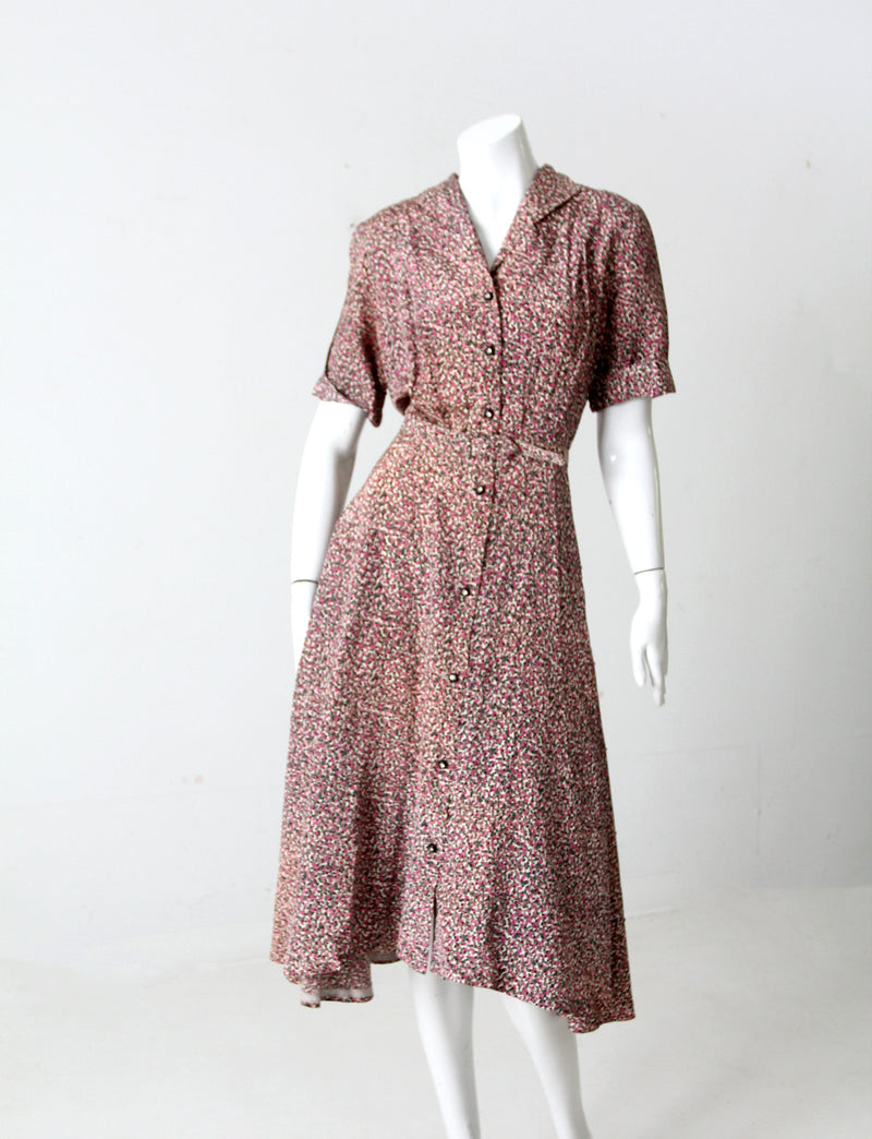 vintage 1940s taffeta dress