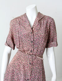 vintage 1940s taffeta dress