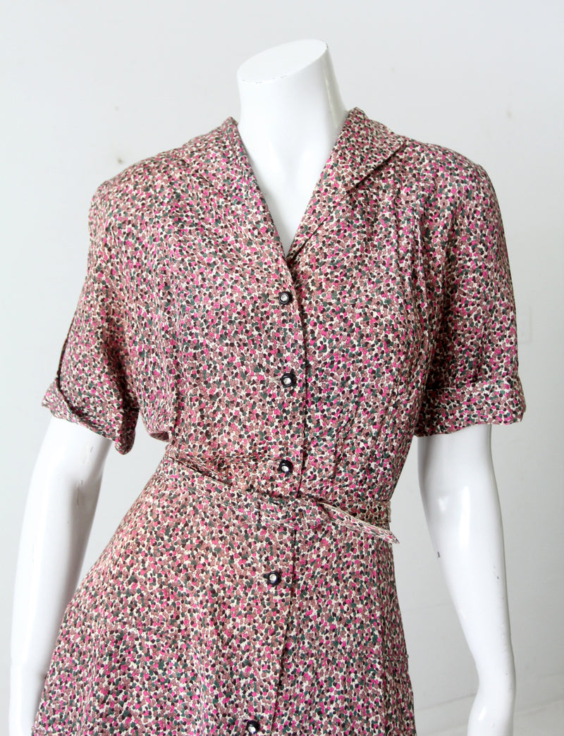 vintage 1940s taffeta dress