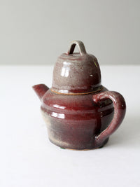 vintage studio pottery tea pot