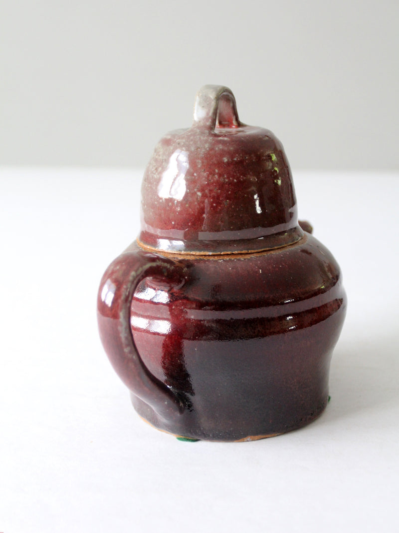 vintage studio pottery tea pot