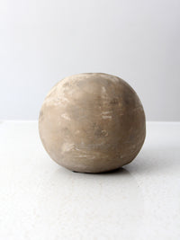 vintage cement orb planter